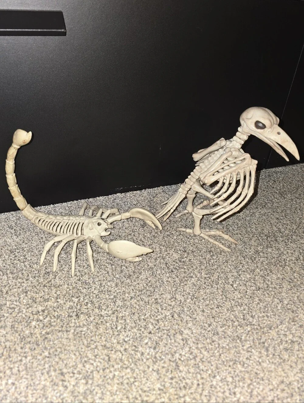 HALLOWEEN DECOR GOTHIC SKELETAL ANIMALS
